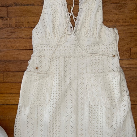 Free People Running Through My Mind Maxi Dress White Lace Sz L - Picture 3 of 8